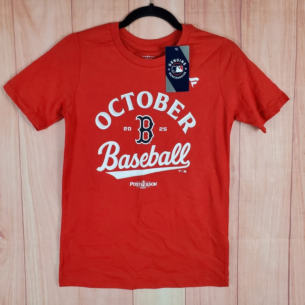 Boston Red Sox 2025 Youth T‎ Shirt Medium Red Genuine Merchandise MLB Baseball